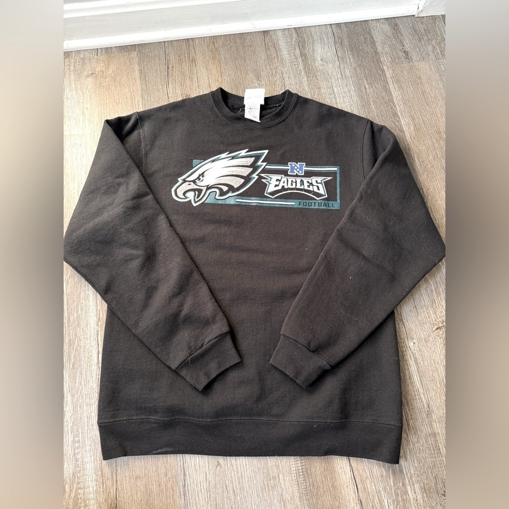 VTG NFL Philadelphia Eagles Sweatshirt Crewneck Black Blue Size S M UNISEX Birds